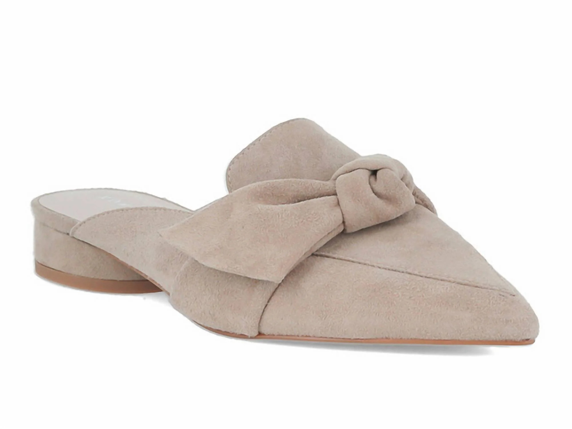 Women's Quantum Pointed Toe Mule In Camel Suede | Shop Simon