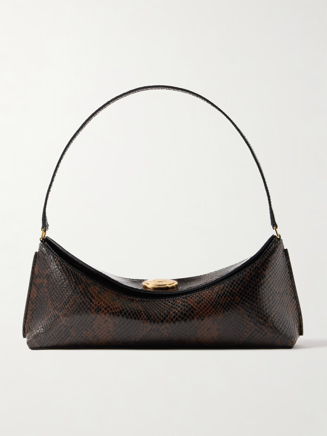 Jacquemus - Le Calisso Snake-effect Leather Shoulder Bag - Brown | NET-A-PORTER (UK & EU)