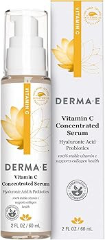 DERMA E Vitamin C Concentrated Serum with Hyaluronic Acid, Vitamin E & Aloe, All Natural, Antioxi... | Amazon (US)