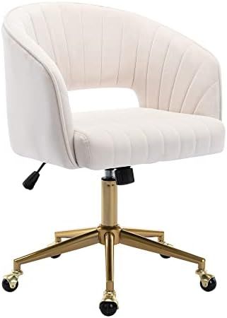 Home Office Chair Swivel Velvet Desk Chair Accent Armchair Upholstered Modern Tufted Chairs with ... | Amazon (US)