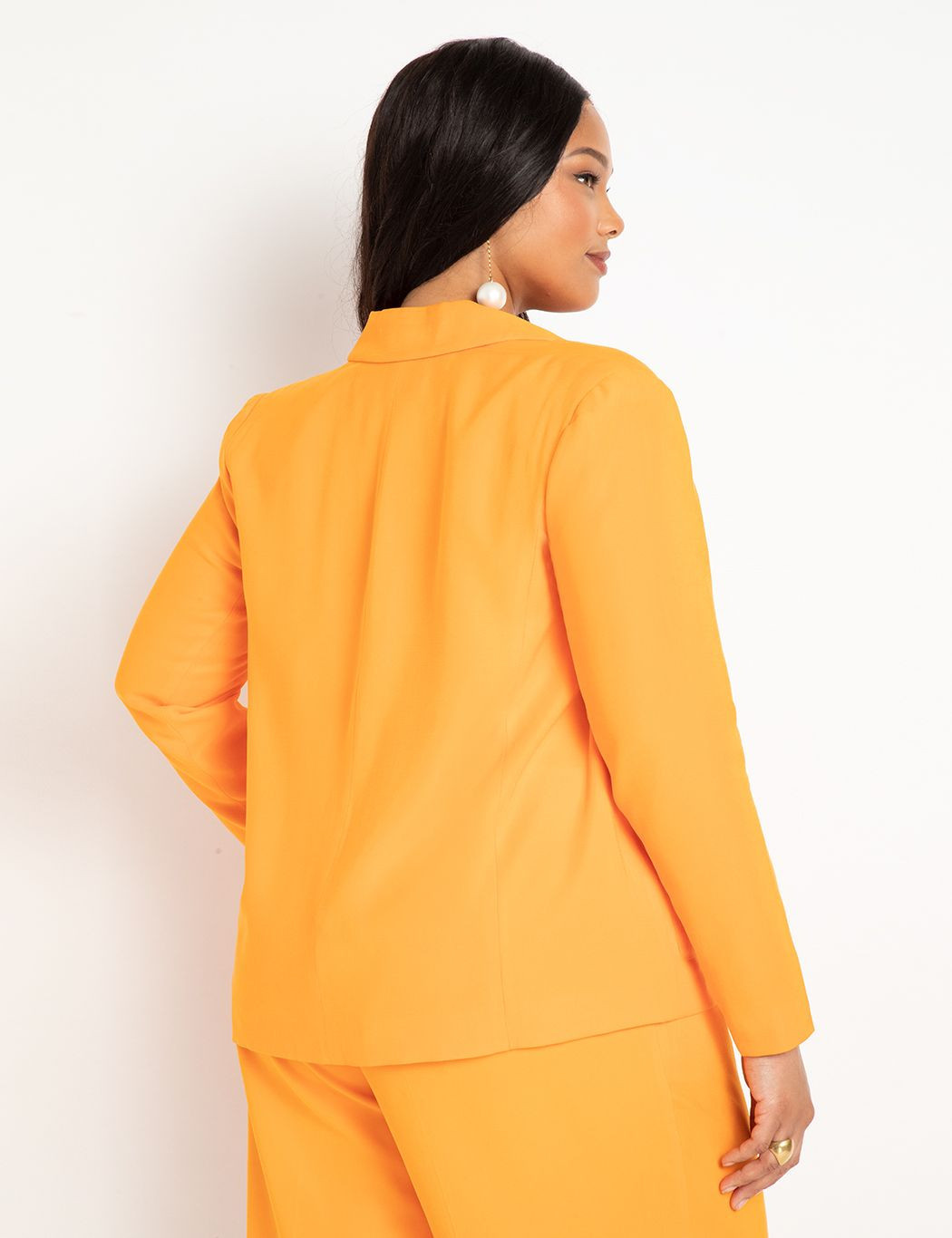 Blazer With Patch Pocket Detail | Women's Plus Size Coats + Jackets | ELOQUII | Eloquii