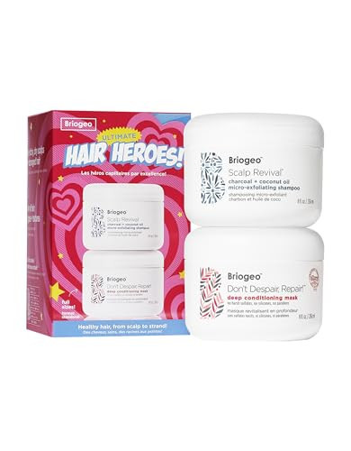 Briogeo Ultimate Hair Heroes Gift Set, Includes 8 fl oz Micro-Exfoliating Shampoo and 8oz Deep Conditioning Mask ($81 Value) | Amazon (US)