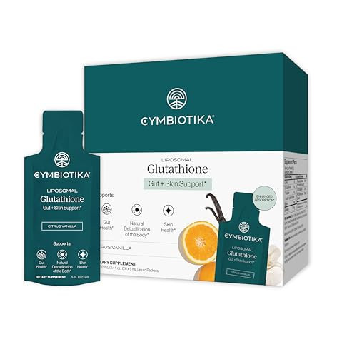 CYMBIOTIKA Liposomal Glutathione Supplement – PQQ, CoQ10 & Antioxidants for Detox, Brain, Energy, Immune Support – Advanced Absorption for Cellular Health & Longevity, Citrus Vanilla, 1 Month Supply | Amazon (US)