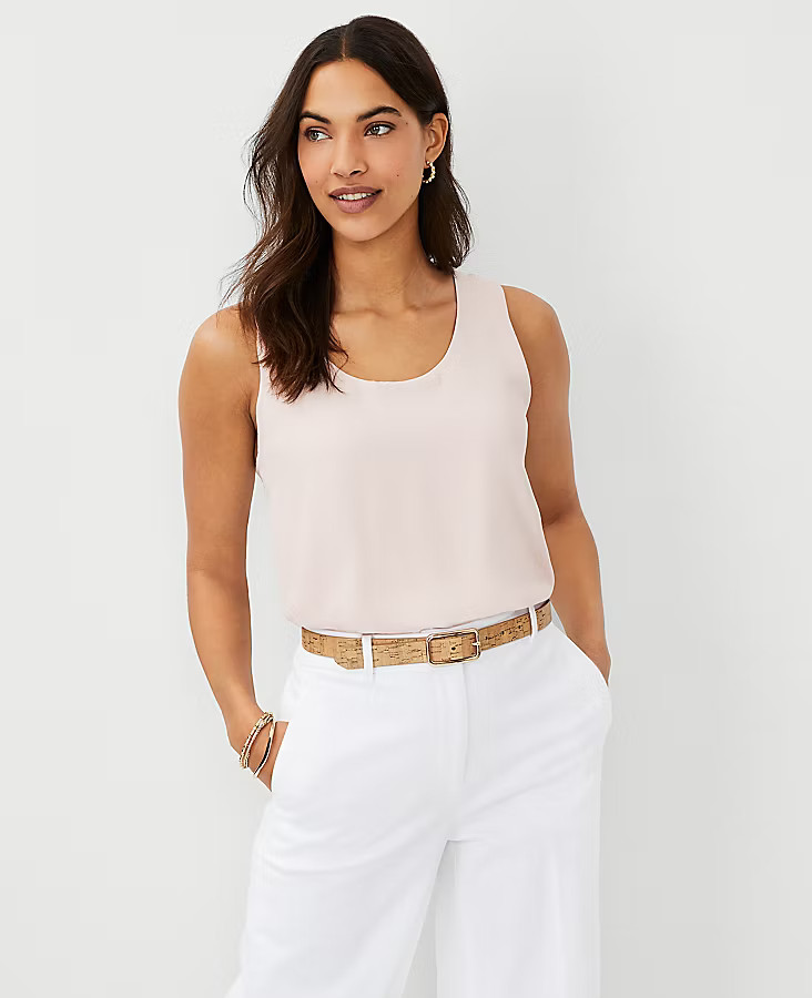 Mixed Jersey Tank | Ann Taylor (US)