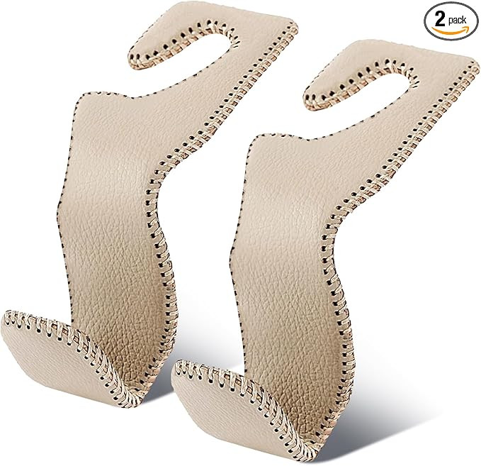 Car Seat Hooks for Purses and Bags, 2 Pack Car Purse Holder for Grocery Bag Handbag Clothes, Meta... | Amazon (US)