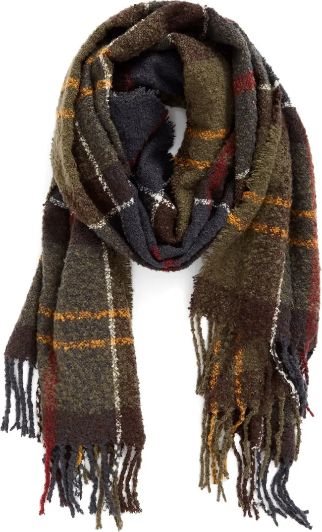 Tartan Bouclé Scarf | Nordstrom