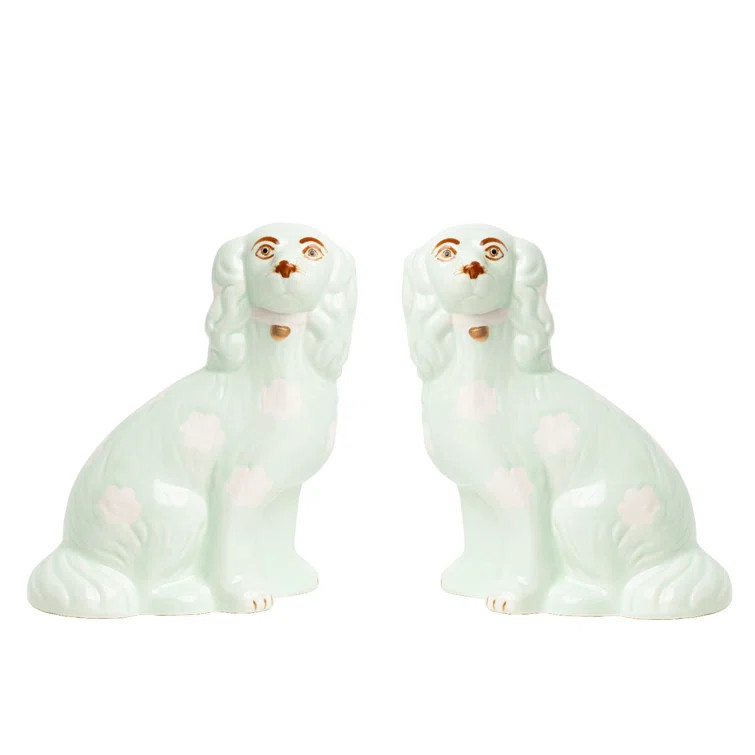 PALE PINK STAFFORDSHIRE DOGS MEDIUM | Wayfair North America