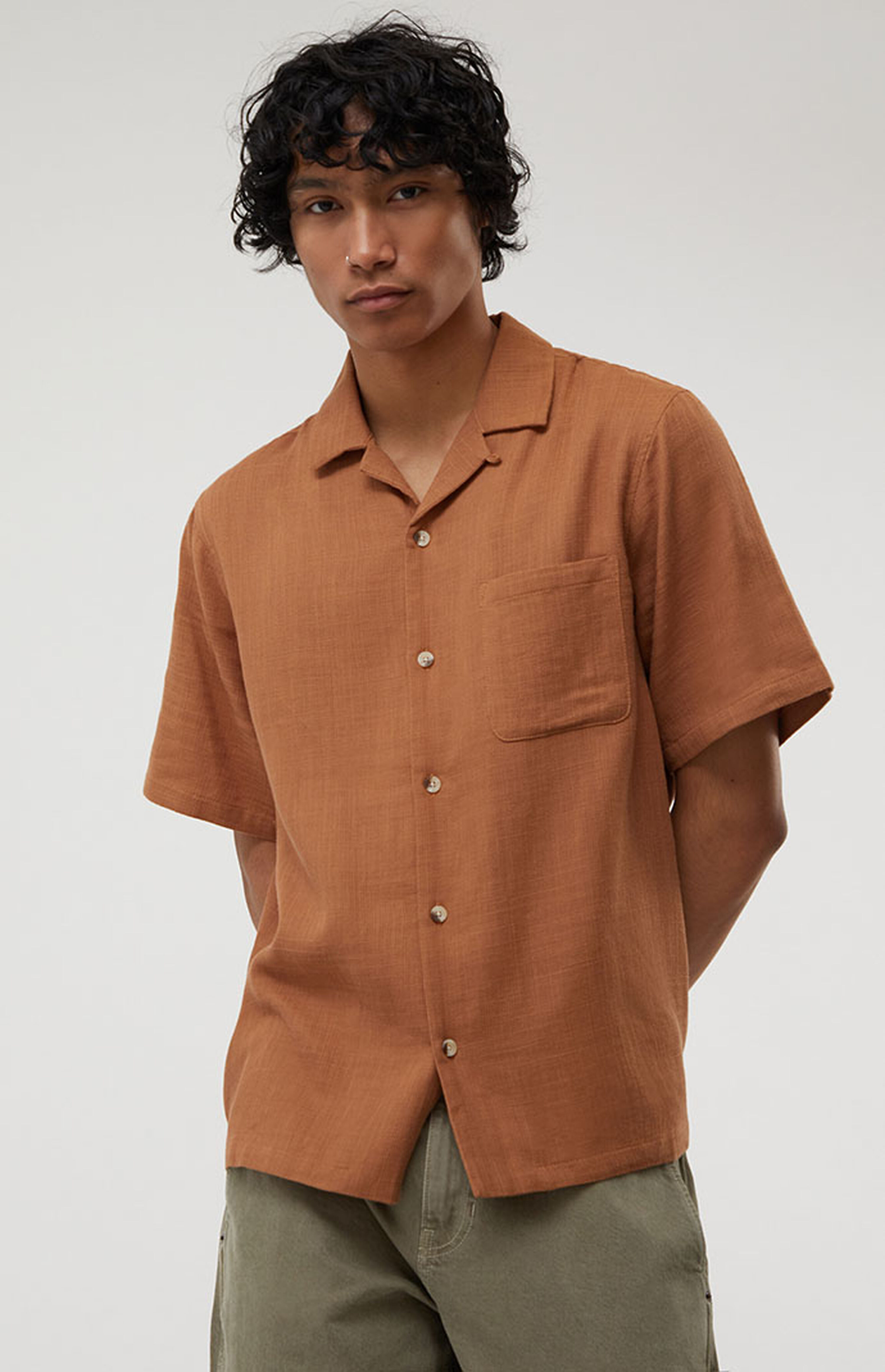 PacSun Brown Cherry Bowl Oversized Camp Shirt | PacSun