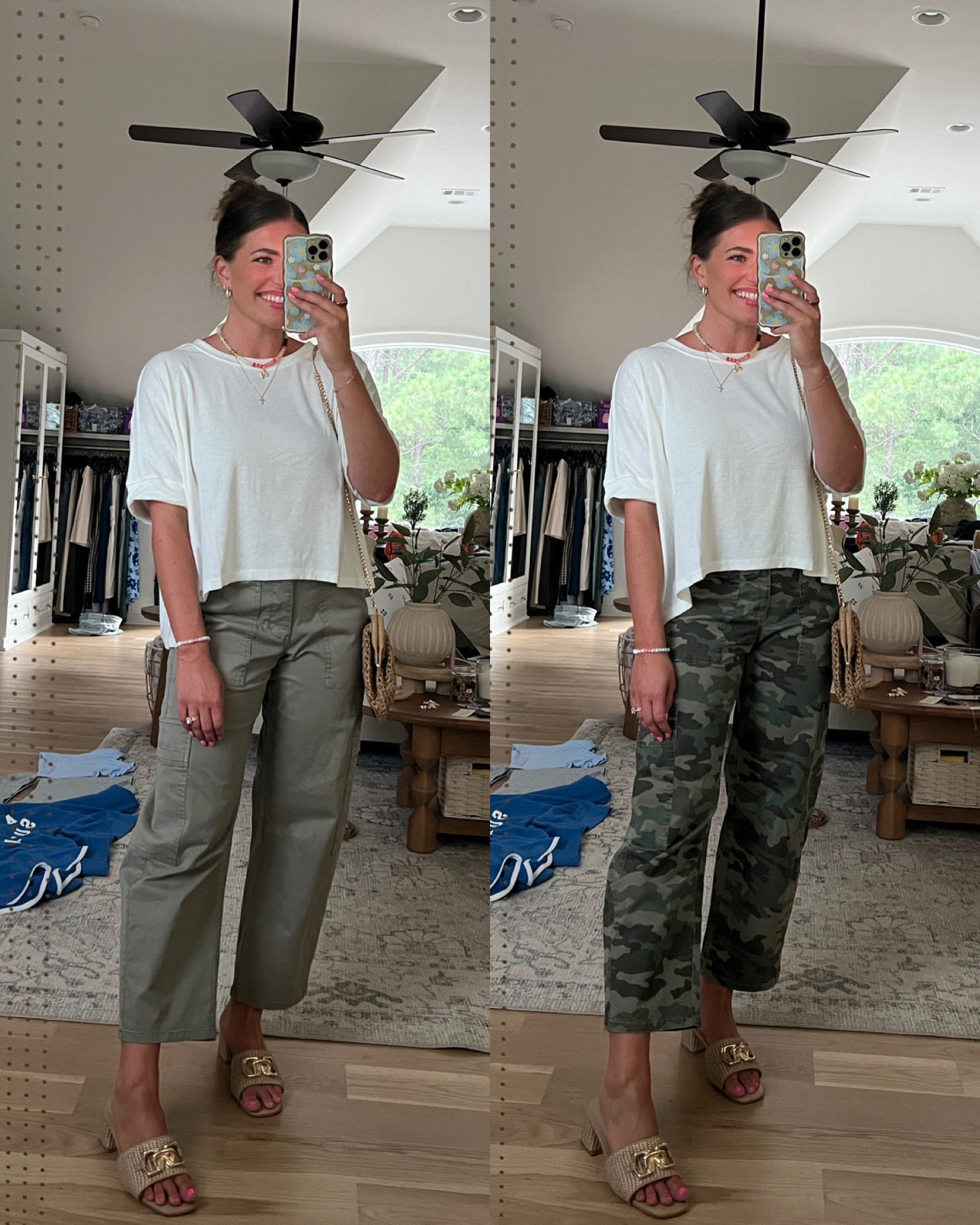 TTS - 8 in pants! TTS - M top from Amazon heels tts 

Target haul!!!! Actually obsessed w everything. So. Freaking good! The cutest outfits for summer - dresses that are perfect for vacation, the cutest free people wide look jeans, comfy stretchy shorts, adorable lounge sets that are giving daily drills, & more. 😍 
Sizing:
My waist 29” hips 40” & bust 36.5” 
all dresses, skirts, tops, shorts, & pants TTS - M. Green & camo pants TTS - 8  Sized up 1 to the L in the lounge sweatshirts. Skims look sleep shorts & bralette - wearing my true size M here but I prefer the size L for a roomier fit + more comfort  


#LTKWorkwear #LTKFindsUnder50 #LTKSaleAlert