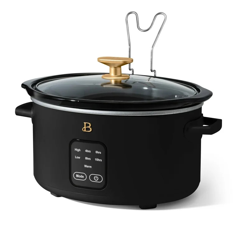 Beautiful 4Qt Slow Cooker with Touch-Activated Display, Black Sesame by Drew Barrymore | Walmart (US)
