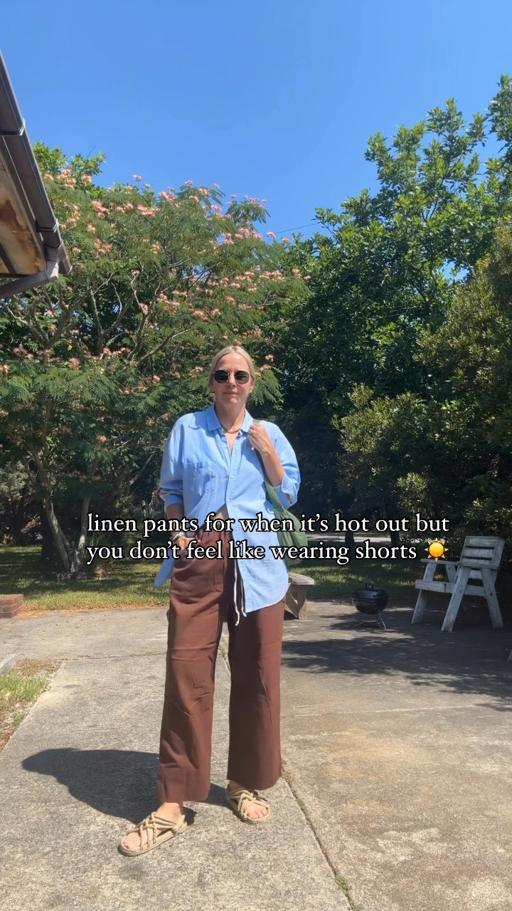 Linen Pant Styling ❤️🤎

#LTKOver40 #LTKSeasonal #LTKStyleTip