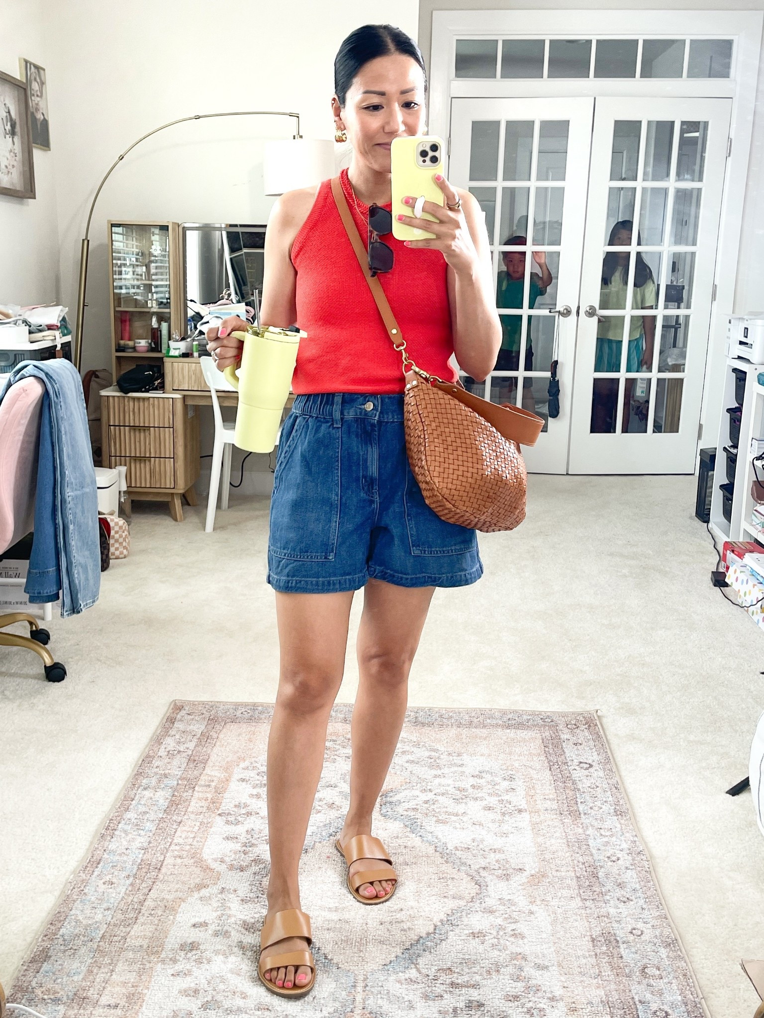 Size XS tank
Size small shorts
Sandals are true to size
