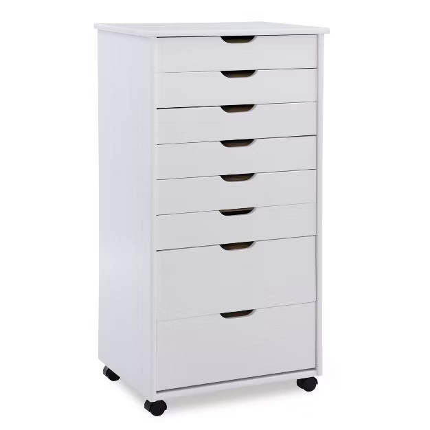 Cary 8 Drawer Rolling Storage Cart - Linon | Target