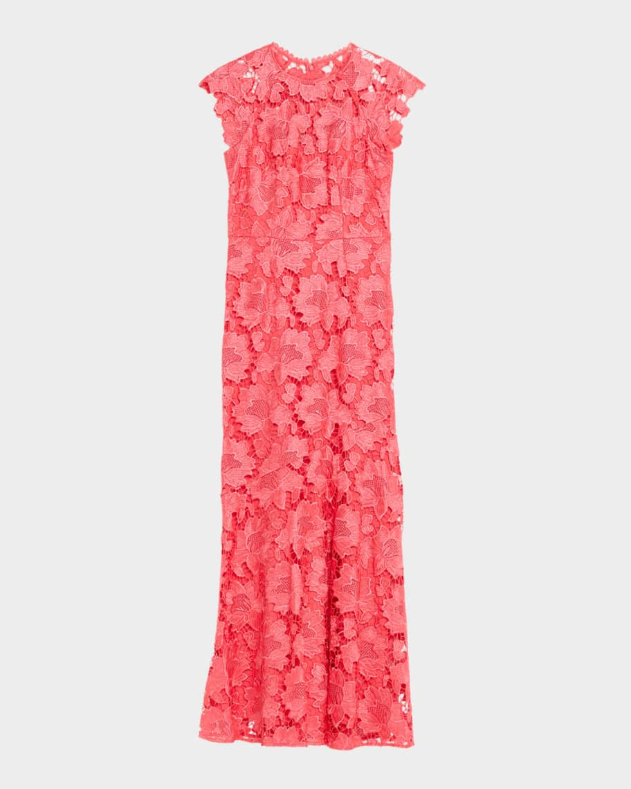 Shoshanna Raven Sleeveless Floral Lace Gown | Neiman Marcus