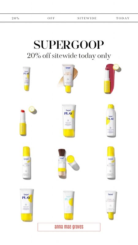 Supergoop Sale - 20% off sitewide today only! Discount applied at checkout. Supergoop is one of my everyday go to skincare products and is perfect for summer skin protection. Here are some of my favorites and more. No code needed.  

#LTKBeauty #LTKOver40 #LTKSaleAlert