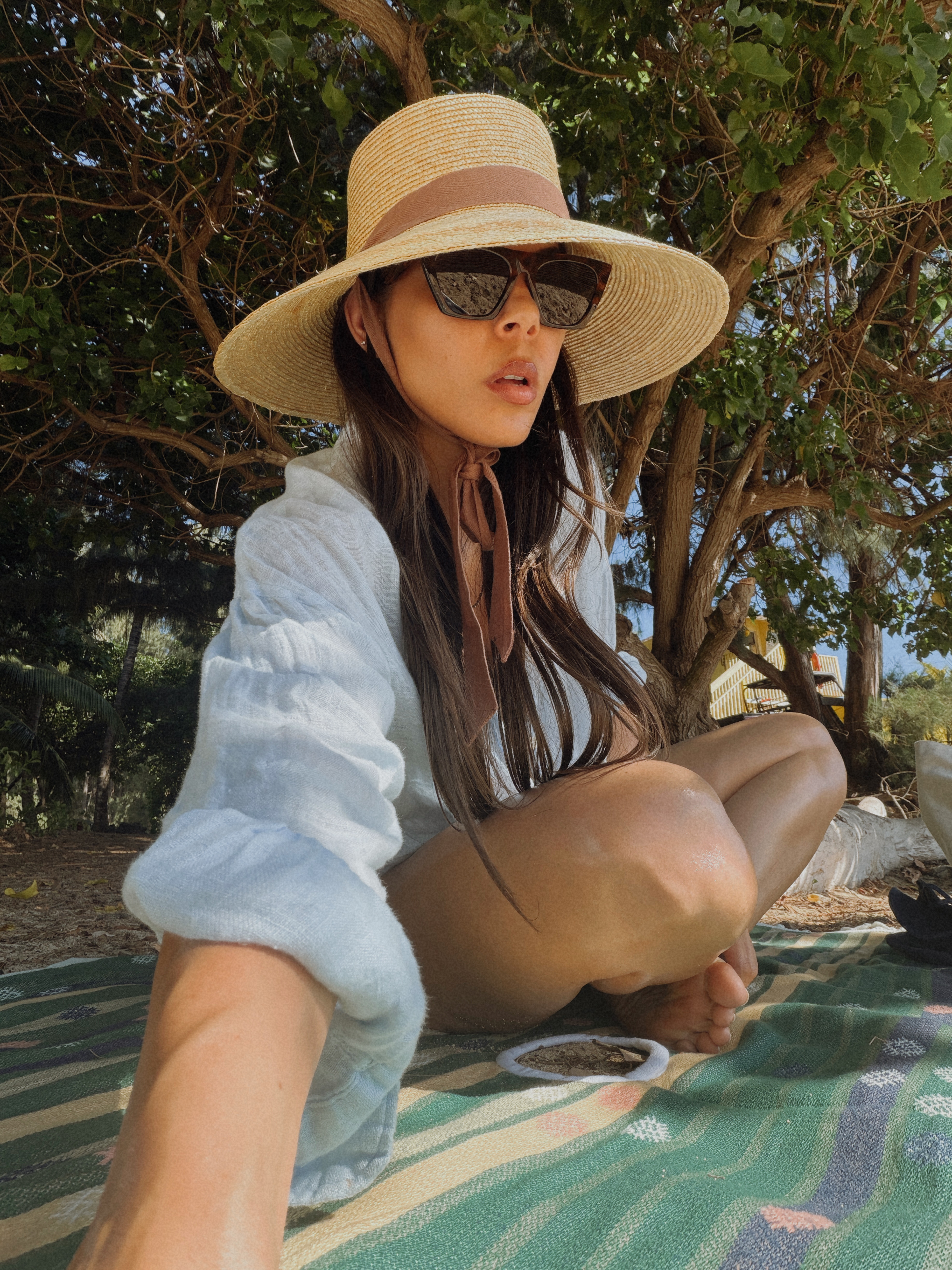 My absolute favorite sun hat! The large brim keeps my face fully covered, and the tie makes sure the hat stays put on windy days.  

 #LTKdayinmylife #LTKootd #LTKSeasonal