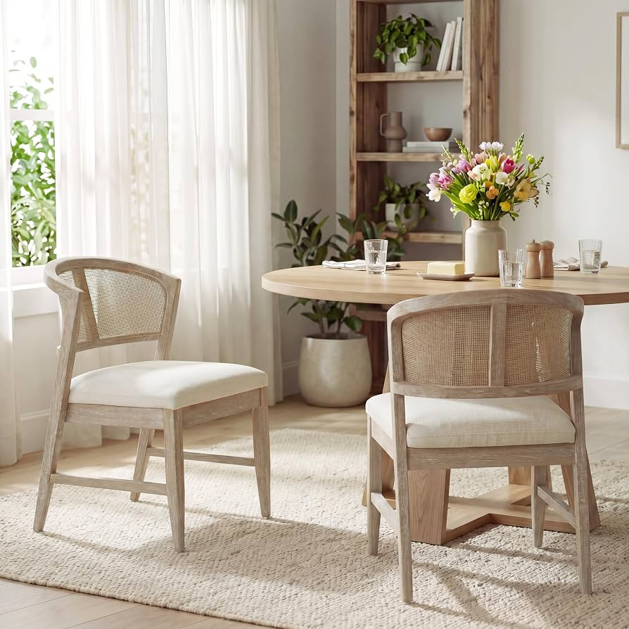 Christopher Knight Home Tulif Modern Dining Chairs Set of 2, Fabric Upholstered Kitchen Side Chai... | Amazon (US)