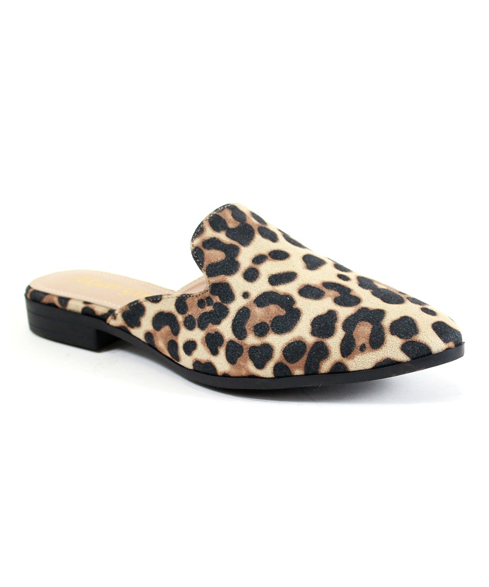 Camel Leopard Bonita Leopard Mule - Women | zulily