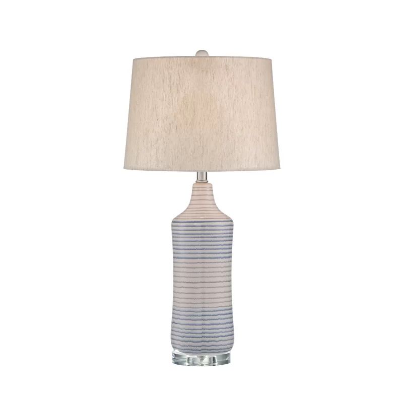 29' ' white with colour stripes table lamp | Wayfair North America