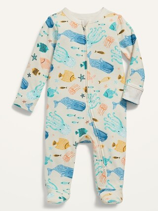 Unisex 2-Way-Zip Printed Sleep & Play Footed One-Piece for Baby | Old Navy (US)