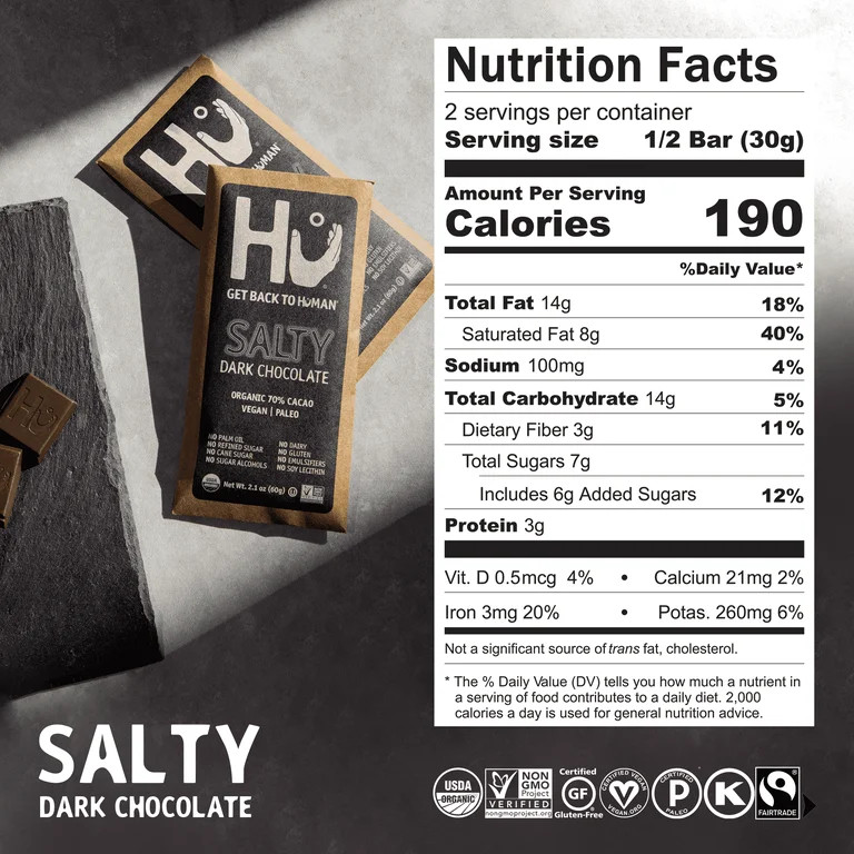 Hu Salty Dark Chocolate Bar, 2.1 oz | Walmart (US)