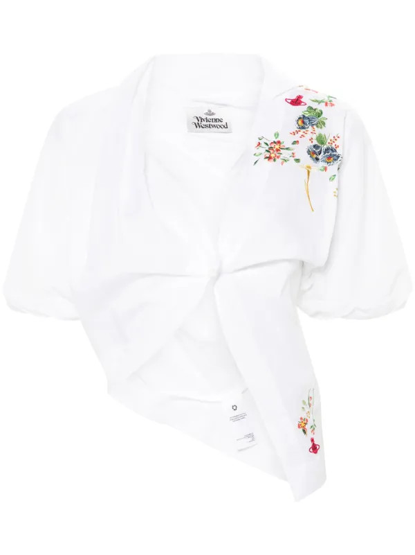 Natalia cotton cropped shirt | Farfetch Global