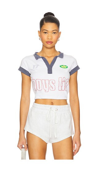 Boys Lie Tennis Courts Rugby Cropped Polo in White. - size M/L | Revolve Clothing (Global)