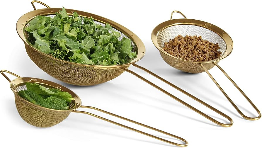 Proto Future Sieve Set Premium Fine Mesh – 304 Stainless Steel (18/8) – 8.5/14/20cm – Sturd... | Amazon (UK)