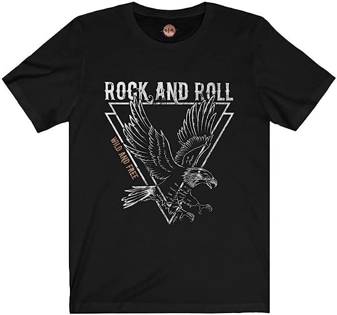 Eagle Wild & Free Rock & Roll Distressed ASM Unisex Jersey Short Sleeve Tee | Amazon (US)