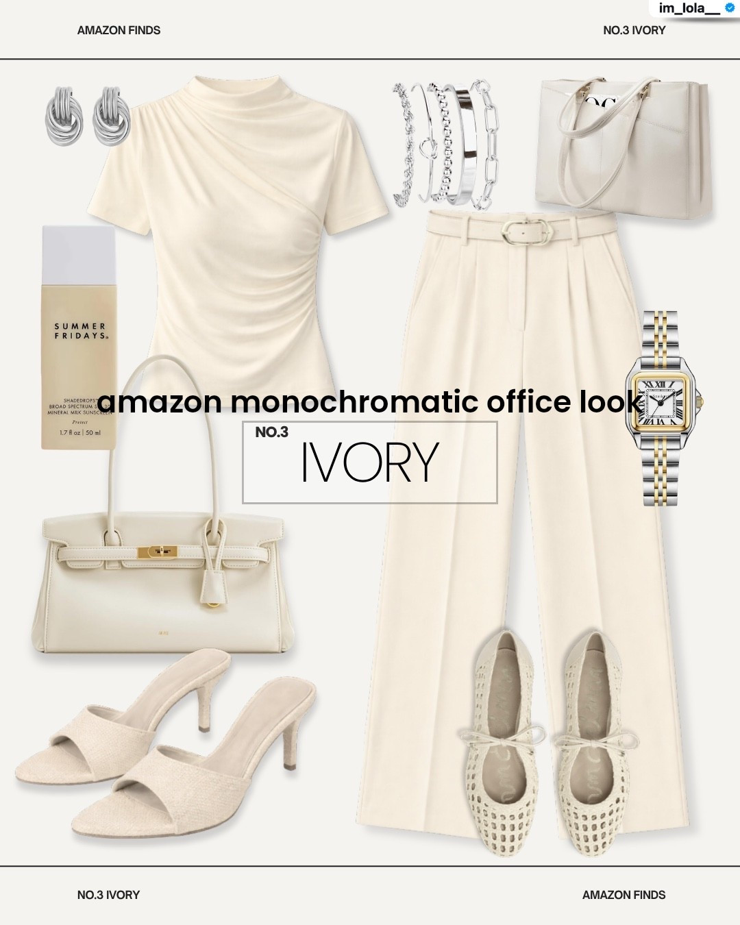 Amazon monochromatic spring and summer Office outfit ✨

#LTKWorkwear #LTKootd #LTKU