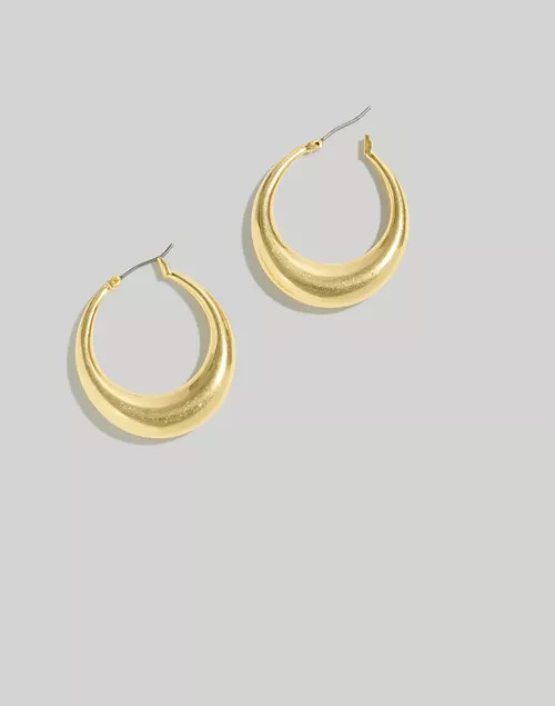 Crescent Large Hoop Earrings | Madewell