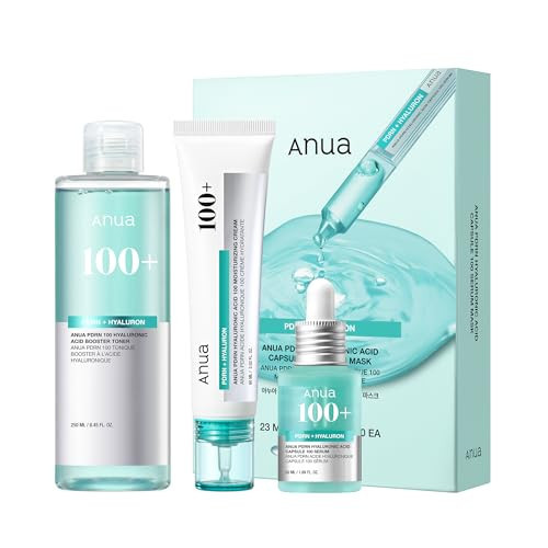ANUA PDRN Deep Hydrating Routine Set, PDRN Toner & Serum & Cream & Sheet Mask for Face, Salmon DNA, Hyaluronic Acid for Dry Skin, Hydrating full home care, Korean Skincare Set | Amazon (US)