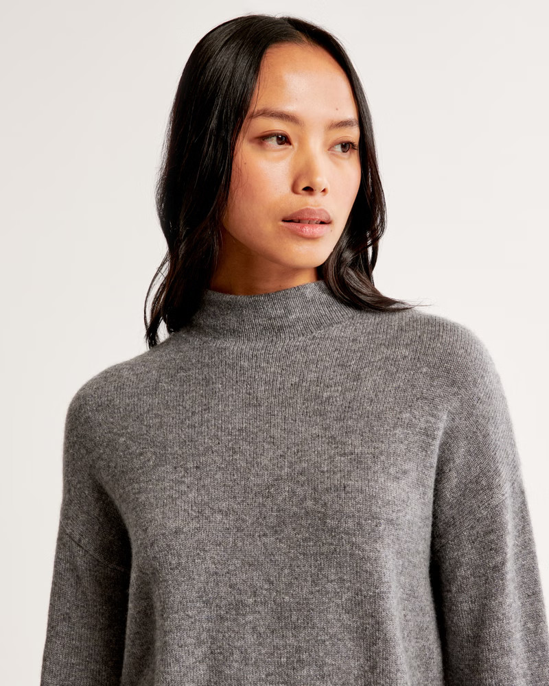 Women's Cashmere Mockneck Sweater | Women's Tops | Abercrombie.com | Abercrombie & Fitch (US)