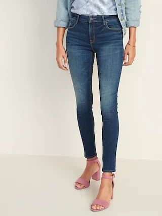 Mid-Rise Rockstar Super Skinny Jeans for Women | Old Navy (US)