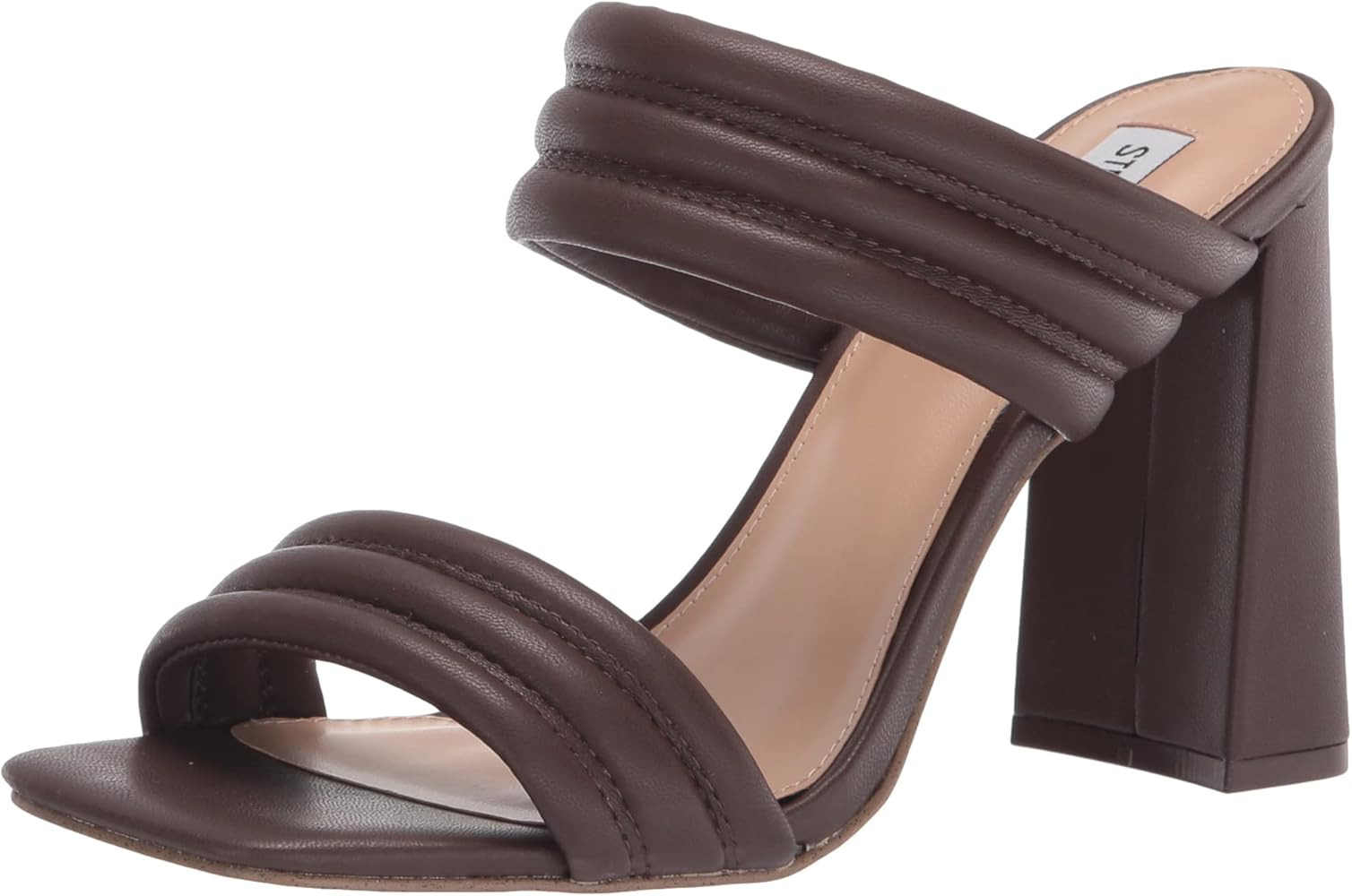 Amazon.com | Steve Madden Women's Tahani Heeled Sandal, Brown, 6 | Slides | Amazon (US)
