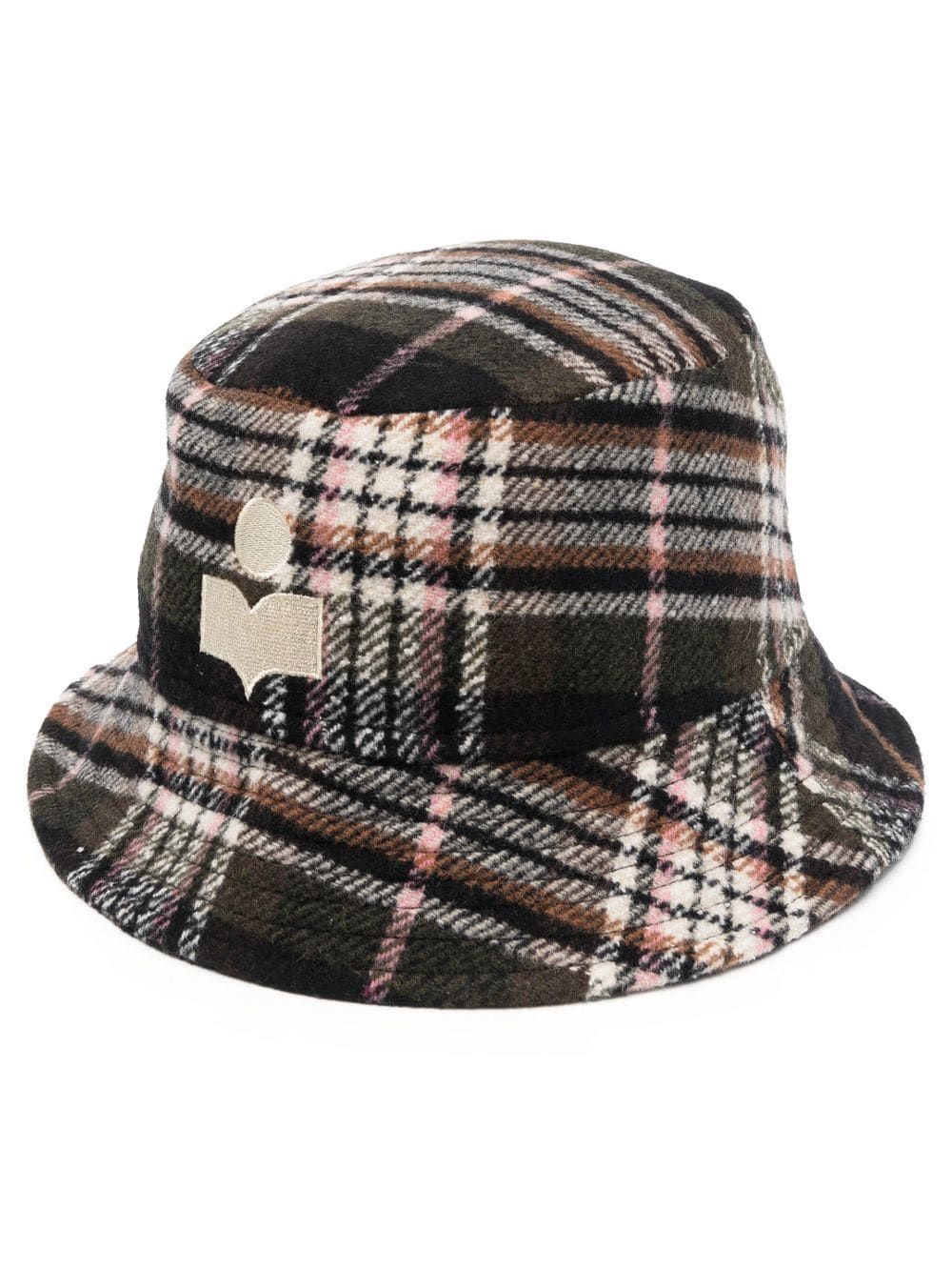 Isabel Marant logo-embroidered Tartan Bucket Hat - Farfetch | Farfetch Global