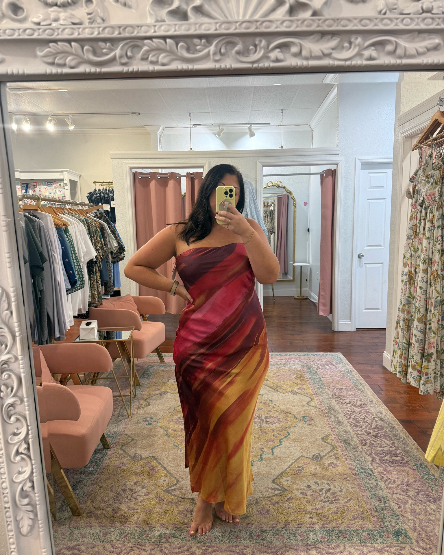 Purchased this dress for my next vacation and I can’t wait to wear it! 😍🌴 The gorgeous colors, silky feel, and flattering maxi fit make it the perfect vacation dress. ✨ 

Wearing a size large in the dress!

#LTKTravel #LTKMidsize #LTKootd