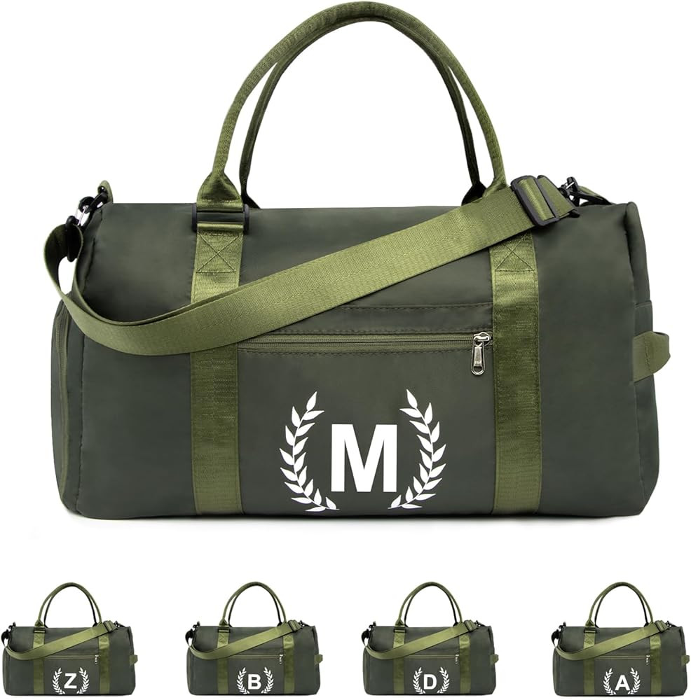 Gym Bag with Shoe Compartment - Personalized Monogrammed Duffle for Sports, Travel, and Workout w... | Amazon (US)
