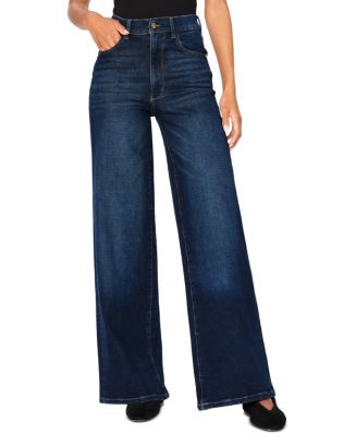 Hepburn High Rise Wide Leg Jeans in Mediterranean | Bloomingdale's (US)