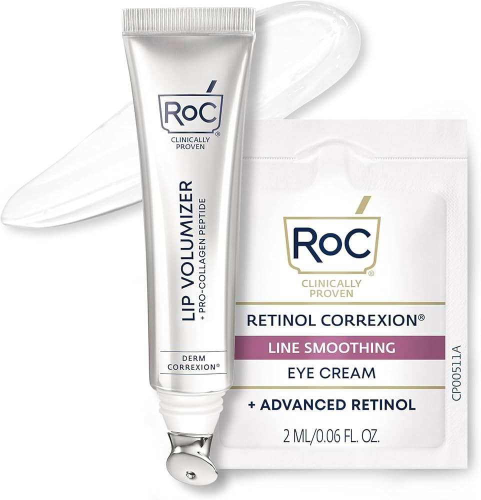 RoC Derm Correxion Lip Volumizer - Lip Plumper Peptide Treatment with Hyaluronic Acid & Vitamin E... | Amazon (US)