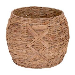 12 in. x 16 in. Water Hyacinth Round Basket | The Home Depot