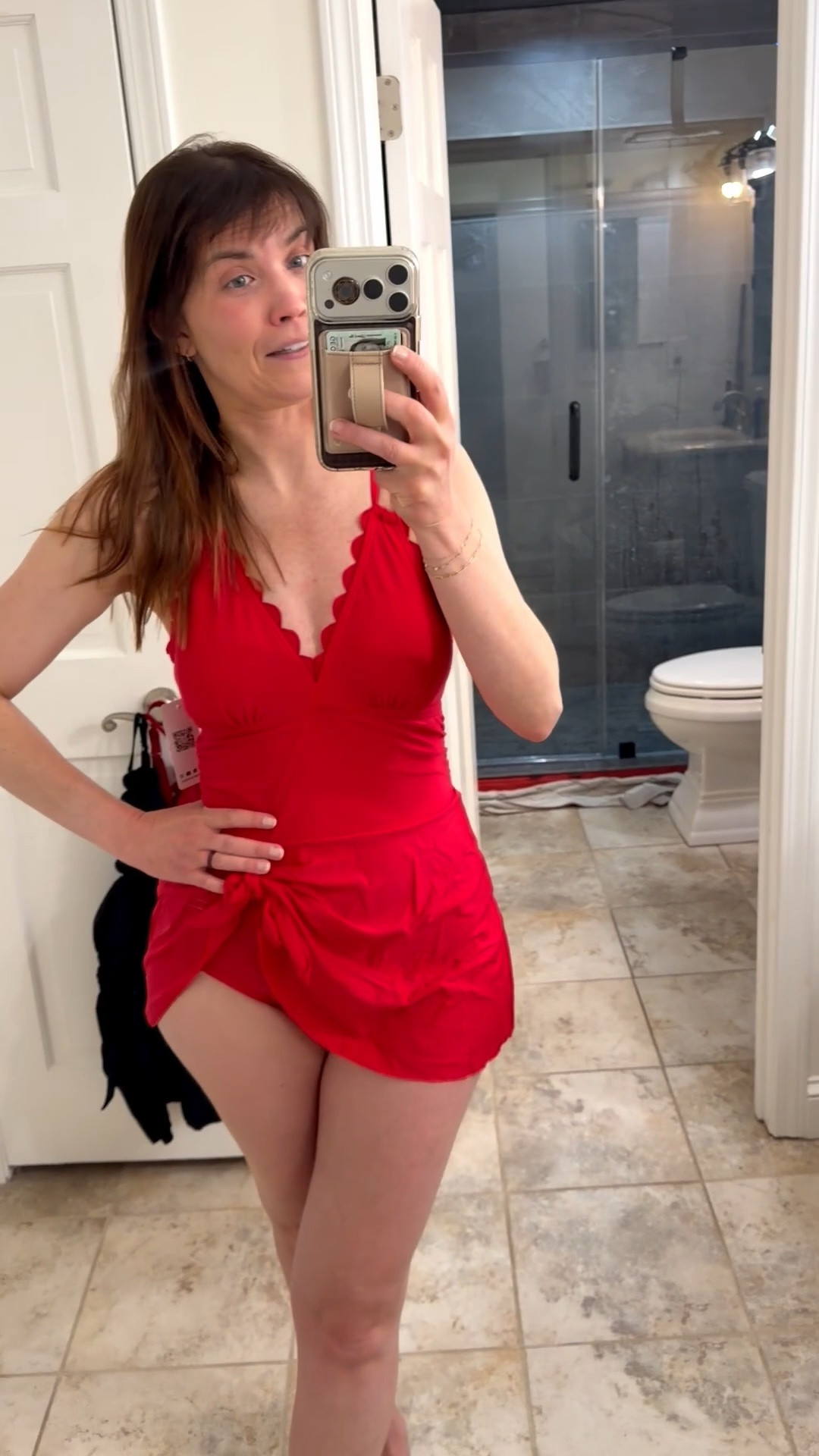I found the most flattering one-piece women’s swimsuit! Available in black as well, but I’m going bold this year with beautiful red.  On major sale right now!  ♥️￼￼

#LTKSwim #LTKSaleAlert #LTKOver40