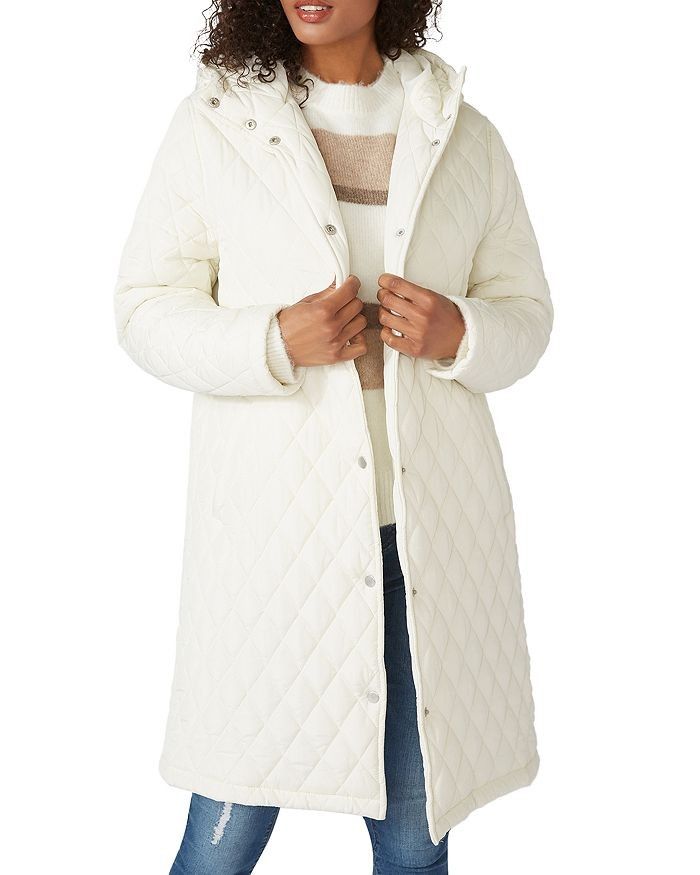 Hooded Quilted Coat, Women Winter Coat, White Puffer Jacket, White Puffer Coat, Puffer Coat Long | Bloomingdale's (US)