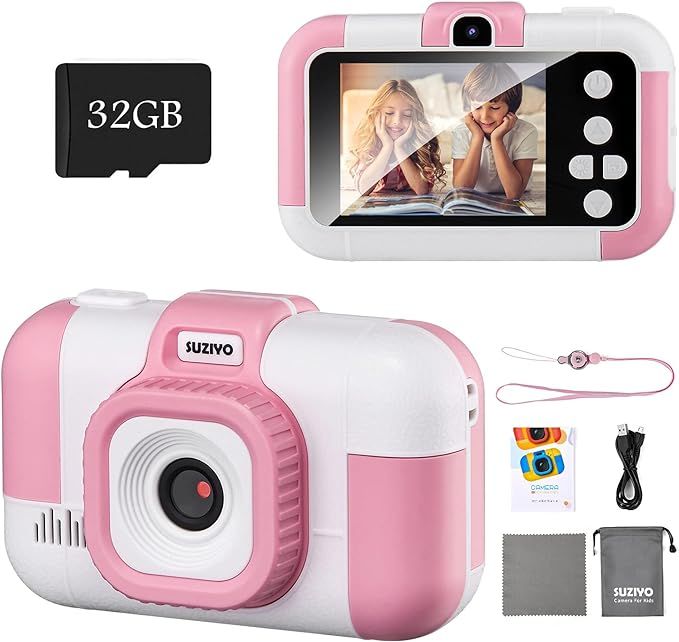 SUZIYO Kids Camera, Children Digital Selfie Video Camcorder 1080P Dual Lens 2.4 Inch HD, Birthday... | Amazon (US)