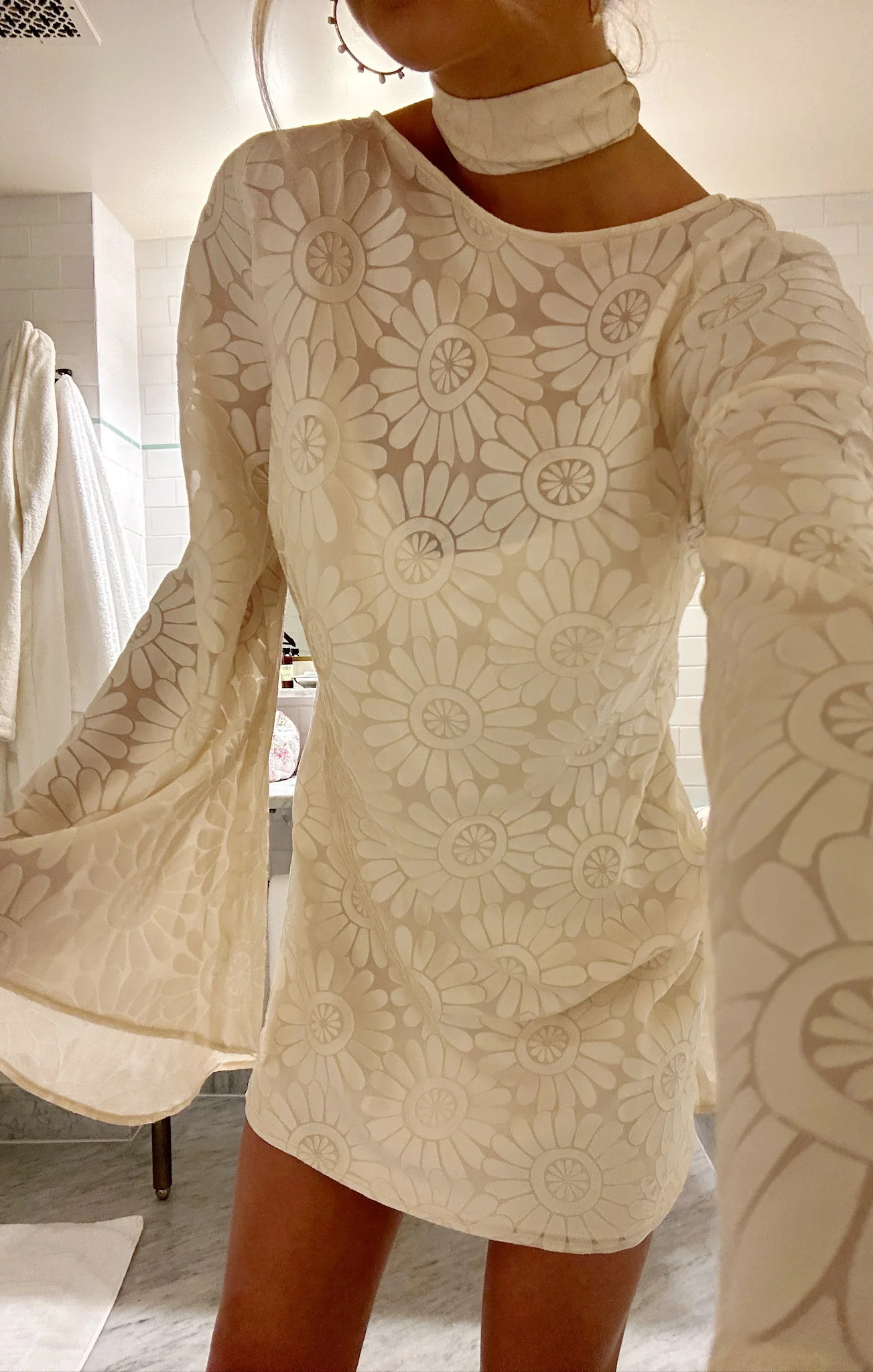 Sarah Mini Dress ~ Cream Daisy Burnout | Show Me Your Mumu