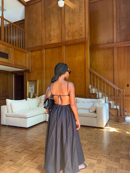 Vacation dress Black maxi dress with exposed back 

#LTKstyletip #LTKFind #LTKtravel