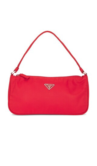 FWRD Renew Prada Tessuto Pouch in Red. | Revolve Clothing (Global)