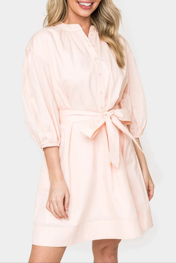 Ambition Puff Sleeve Belted Dress | Gibson