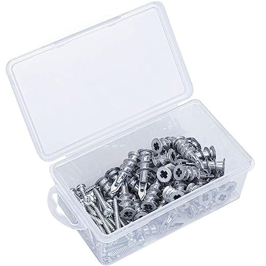 60PCs Zinc Self-Drilling Drywall Anchors, Hollow Metal Wall Anchors and Screws Kit, 30 Heavy Duty... | Amazon (US)