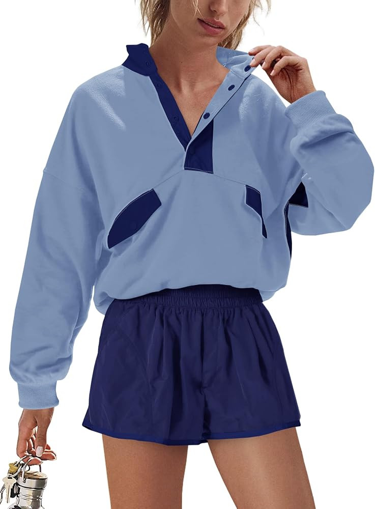 LAMISSCHE Work out Sets Gym for Women Sweatsuits 2 Piece Set Long Sleeve Top & Shorts Active Wear... | Amazon (US)